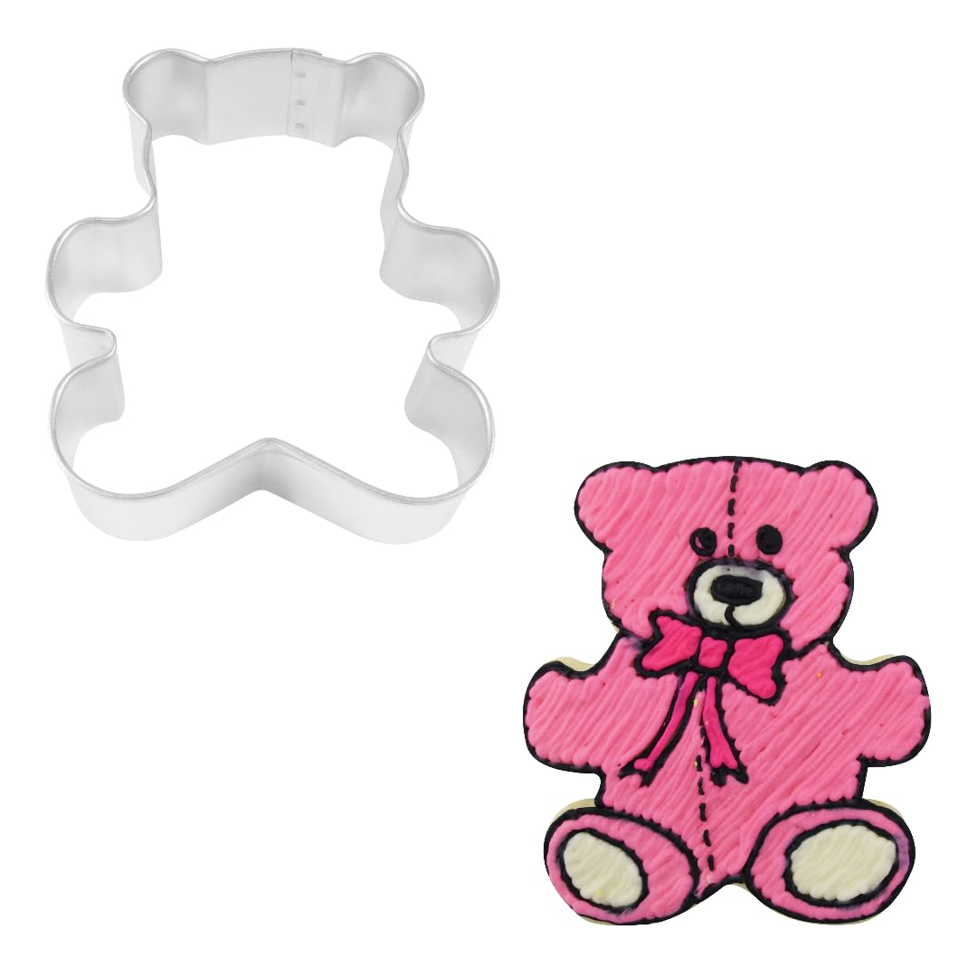 R&M Teddy Bear 5" Cookie Cutter in Durable, Economical, Tinplated Steel