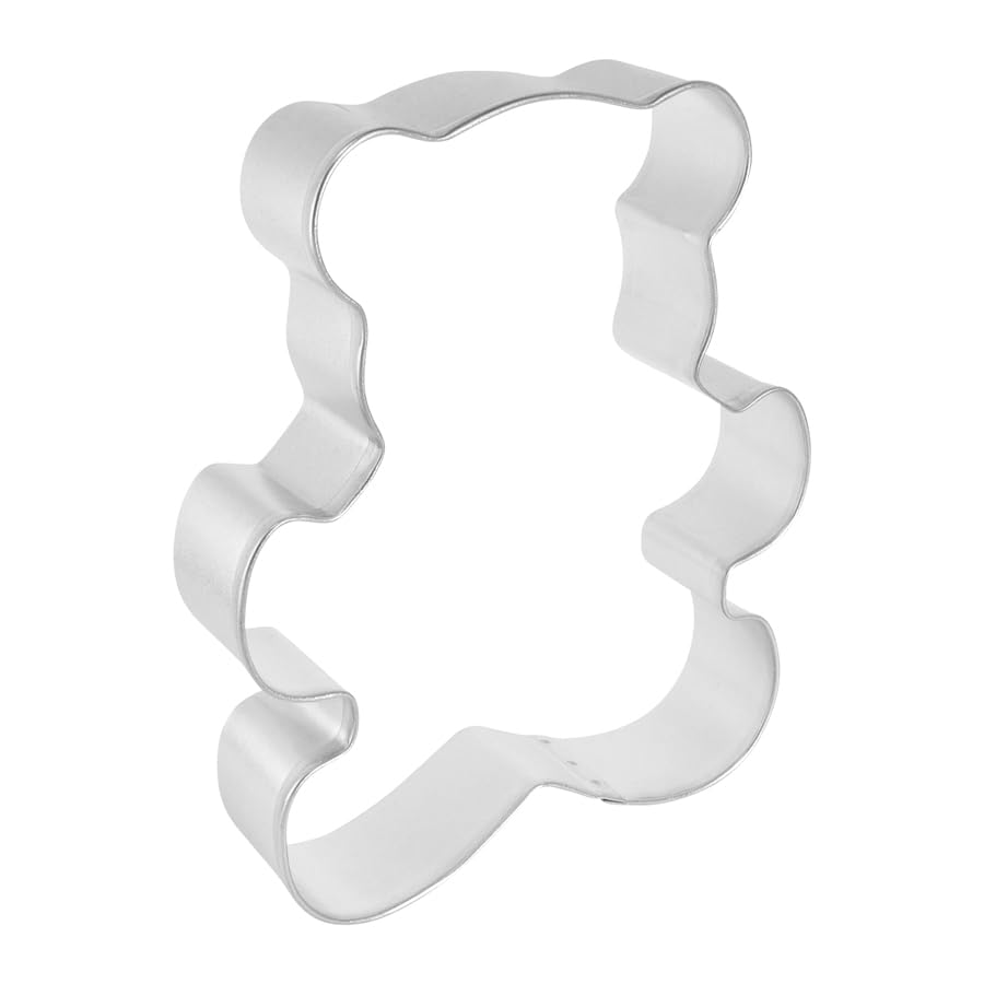 R&M Teddy Bear 5" Cookie Cutter in Durable, Economical, Tinplated Steel