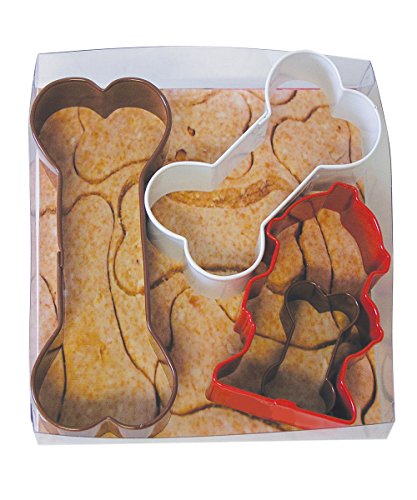 R&M International Dog Bone Cookie Cutters, Assorted Bones and Fire Hydrant, 4-Piece Set