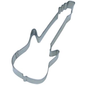 r&m electric guitar cookie cutter 5 inch – stainless steel cookie cutters – electric guitar cookie mold