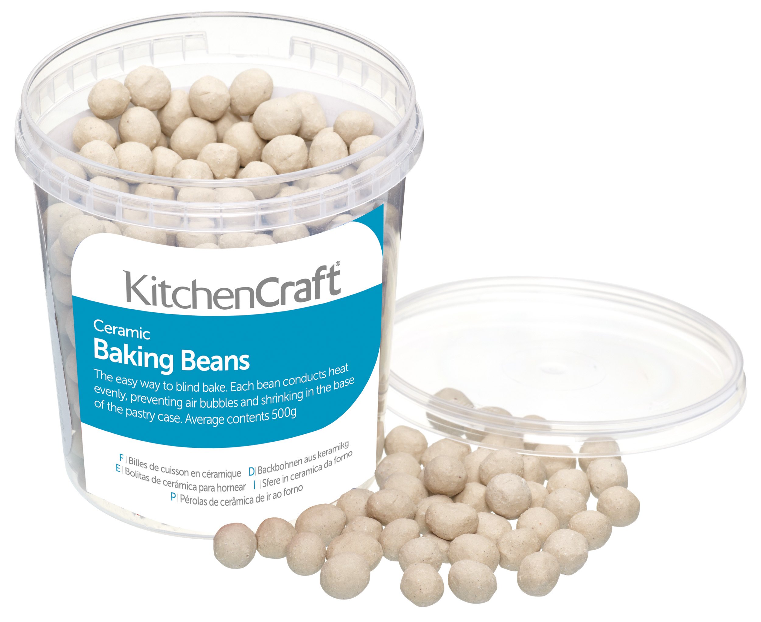 KitchenCraft Tub of Ceramic Baking Beans, 500g