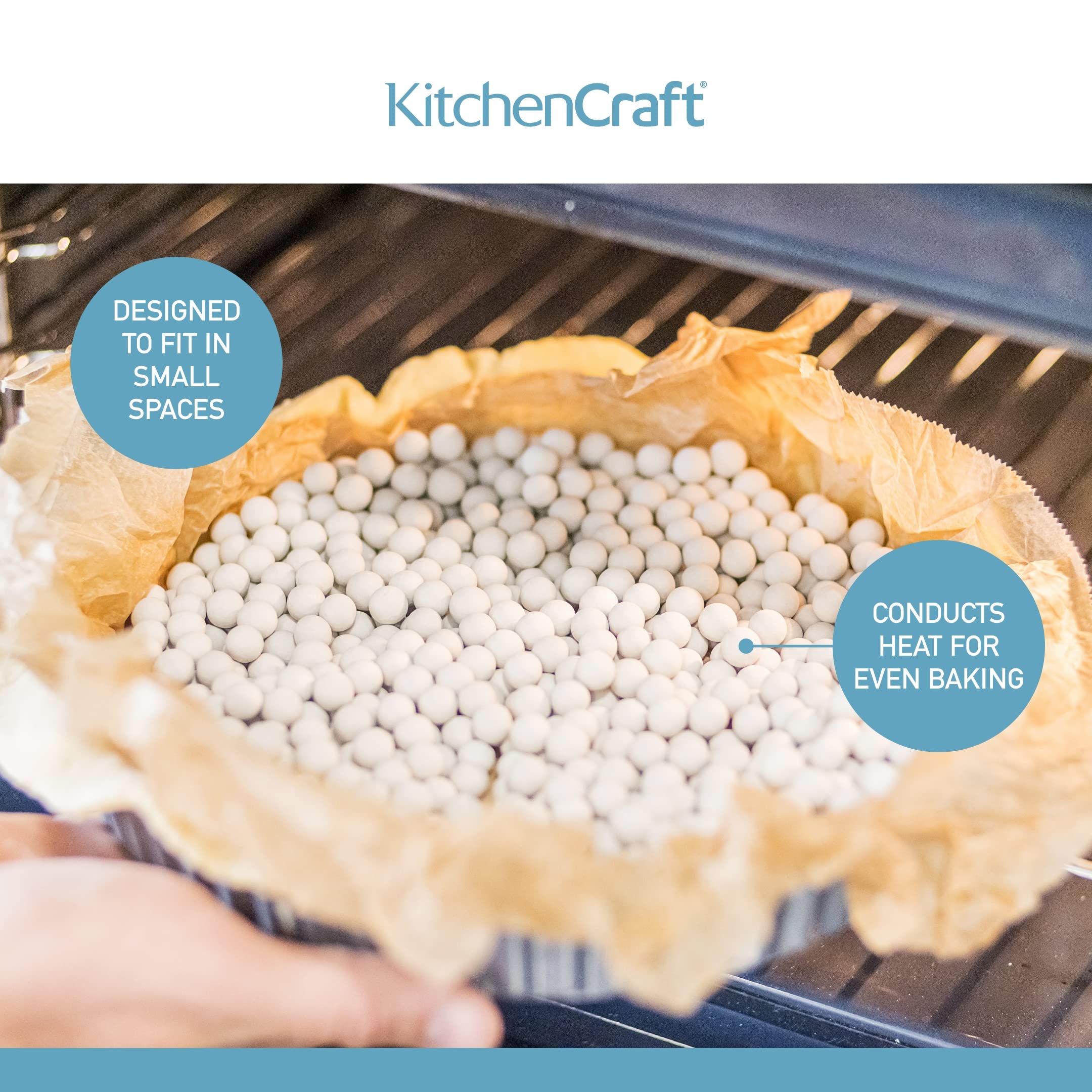 KitchenCraft Tub of Ceramic Baking Beans, 500g