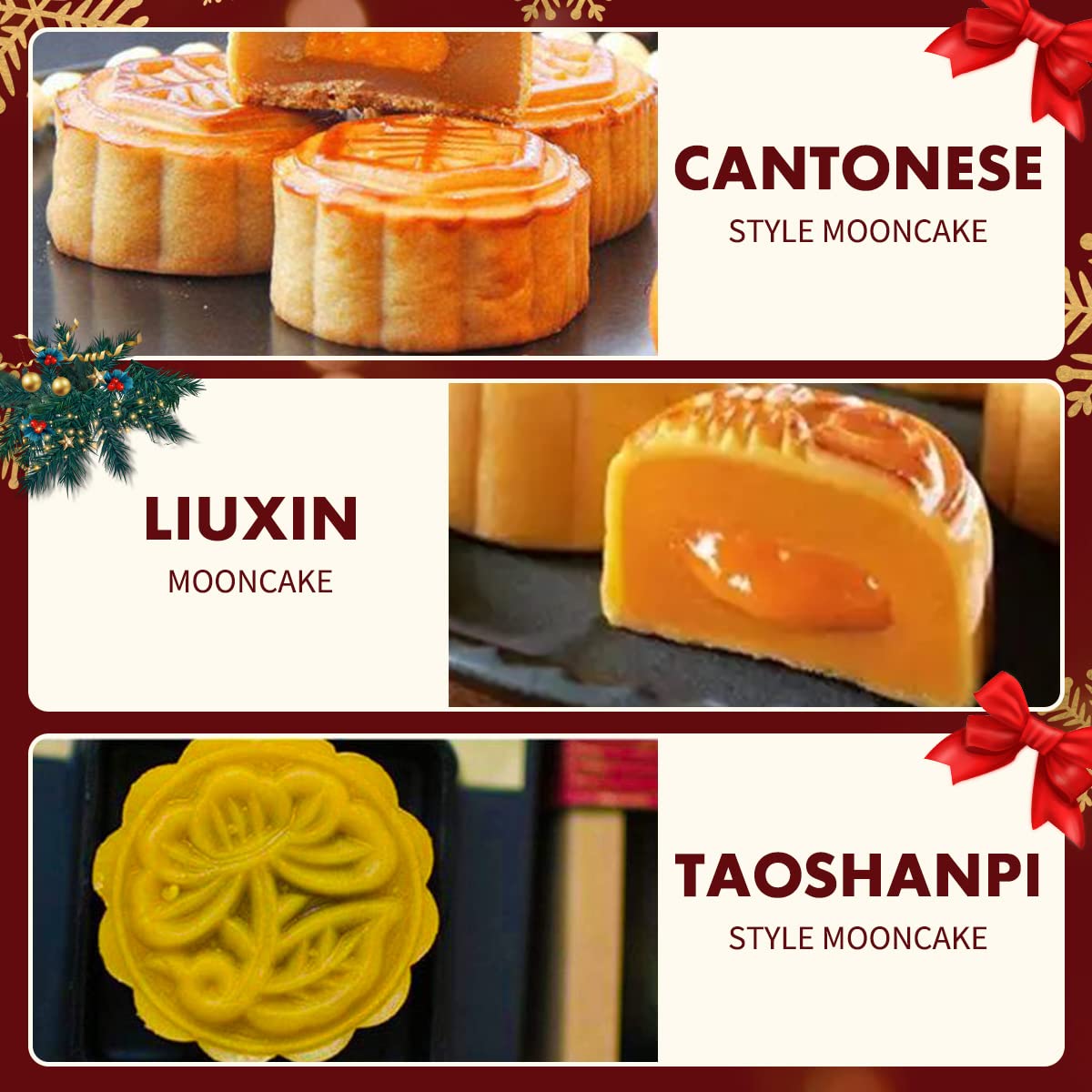 Barelove Bath Bombs Moon Cake Molds Kit, with 8 PCS 3D Thick Floral Shaped Stamps for 2 Sets, Mid-Autumn Festival Decoration Pastry Cookie Soap Hand-Pressure Mooncake Maker Cutter Tools Set (50g+100g)