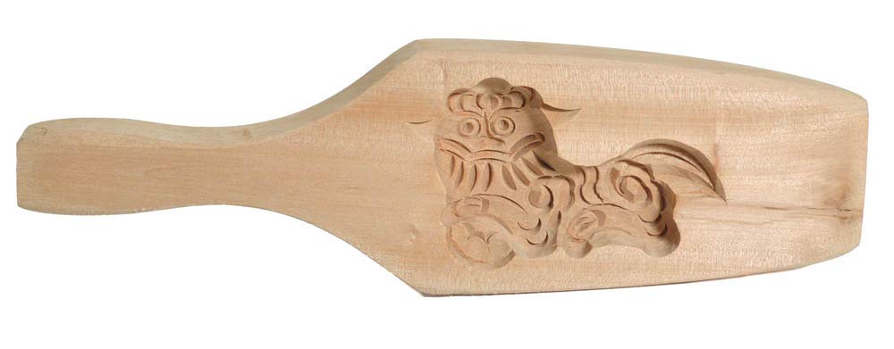 Traditional Small Wooden Moon Cake Mold/Cookies Mold/Springerle Mold/Biscuit Mold, Fu Dog Shape