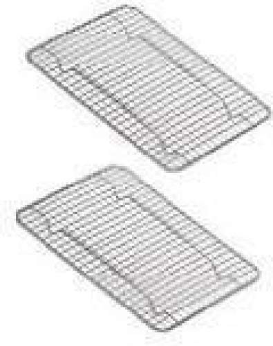 NEW, Heavy-Duty 1/4 Size Cooling Rack, Cooling Racks, Wire Pan Grade, Commercial grade, Oven-safe, Chrome, 8 x 10 Inches, Set of 4