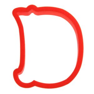 curly letter d cookie cutter 4 inch - hand made in the usa - food safe 3d printed plastic - cookiecuttercom