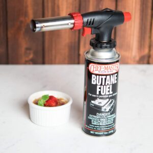 Chef Master Premium Butane Torch | 90022 | Chef’s Kitchen Torch | Fits 8 oz Butane Can | Adjustable Flame Knob