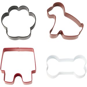 wilton metal cookie cutter set, pet theme, 4-pack