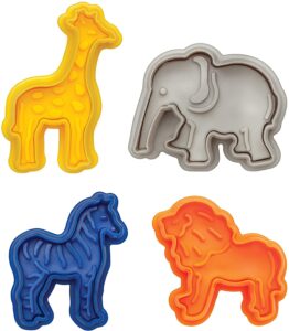 4pcs/set plunger cutters fondant cake mould biscuit cookie wild animal elephant sugarcraft decor craft by xiaolanwelc… (cake mould)