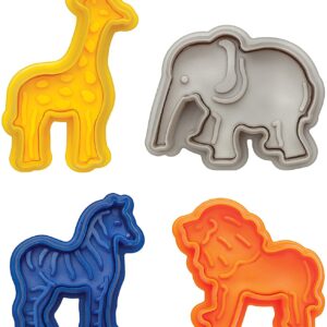 4Pcs/Set Plunger Cutters Fondant Cake Mould Biscuit Cookie Wild Animal Elephant Sugarcraft Decor Craft by Xiaolanwelc… (Cake Mould)