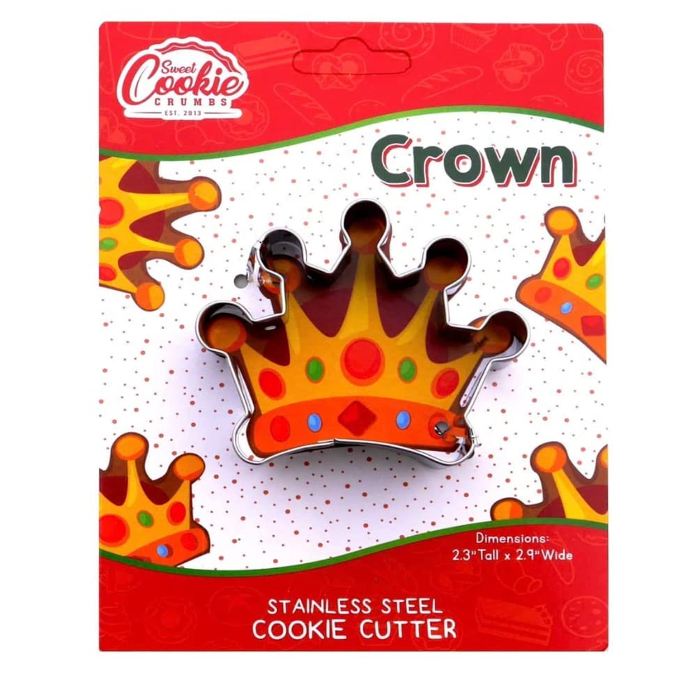 Crown Cookie Cutter - Premium Food-Grade Stainless Steel, Dishwasher Safe