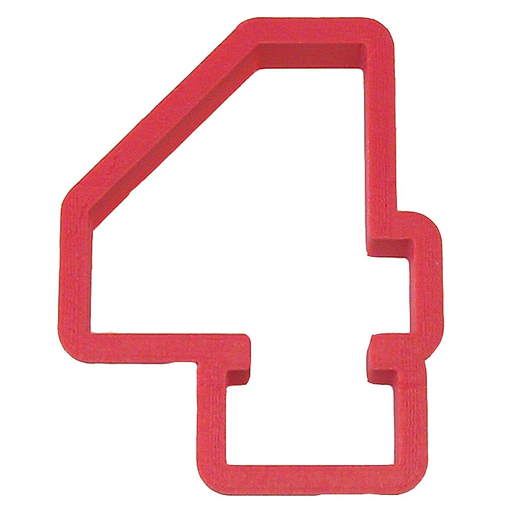 Number Four Cookie Cutter 4 Inch - Hand Made in the USA