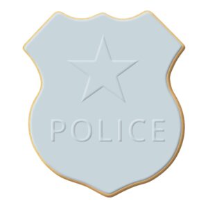 Police Badge Cookie Cutter 4.25 Inch - Made in the USA – Foose Cookie Cutters Tin Plated Steel Police Badge Cookie Mold