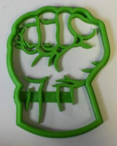 inspired by hulk fist superhero character cookie cutter baking tool made in usa pr463