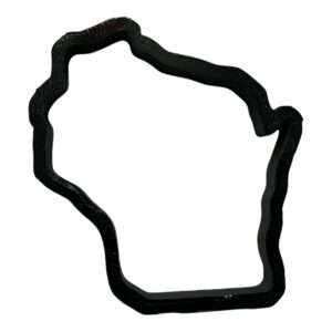 wisconsin state cookie cutter with easy to push design (4 inch)