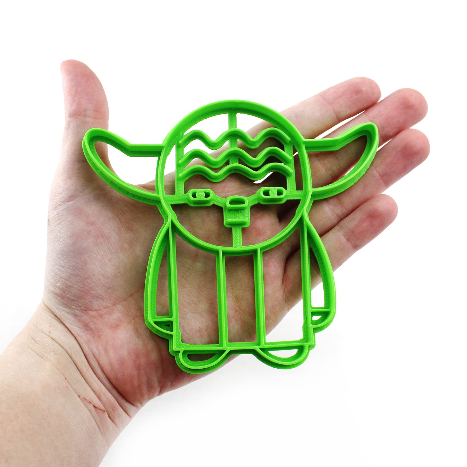 Cookie Cutter by 3DForme, For Yoda Serias Baking Cake Fondant Frame Mold for Buscuit, Set 2 Piece, Color May Vary Made in Ukraine