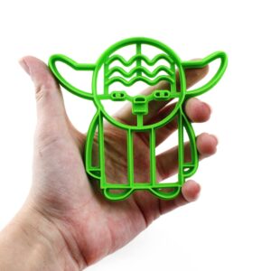 Cookie Cutter by 3DForme, For Yoda Serias Baking Cake Fondant Frame Mold for Buscuit, Set 2 Piece, Color May Vary Made in Ukraine