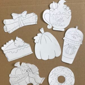 LILIAO Fall/Autumn Cookie Cutter Set - 8 Piece - Pumpkin, Pumpkin Spice Latte, Pie Slice, Donuts, Tall Pumpkin and Cinnamon - Stainless Steel - By Janka