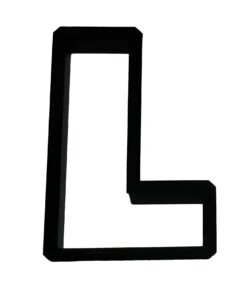 l capital block letter cookie cutter with easy to push design (4 inch)
