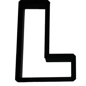 L Capital Block Letter Cookie Cutter with Easy to Push Design (4 inch)