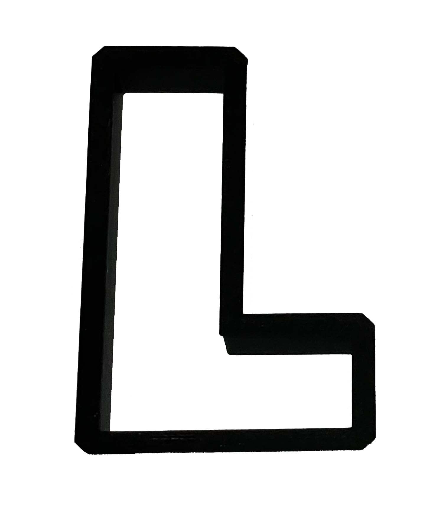 L Capital Block Letter Cookie Cutter with Easy to Push Design (4 inch)