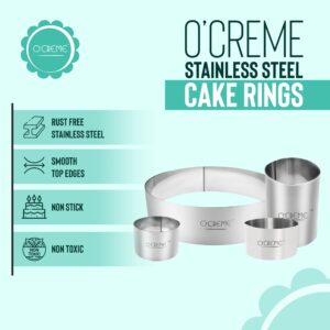 O'Creme Heavy Duty Aluminum Cake Ring 6 Inch Diameter x 6 Inch High