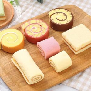 HLCM Silicone Swiss Roll Cake Mat - 2Pcs Silicone Baking Mat, Jelly Roll Pan, Non-Stick Silicone Mat with Lip, Easy to Clean Silicone Pastry Mat, Great for Swiss Roll, Pastry, Jelly, Cookies (Red)