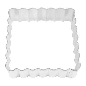 fluted square shape 2.75 inch cookie cutter from the cookie cutter shop – tin plated steel cookie cutter