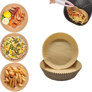 Disposable Air Fryer Liners 100 Piece 6.3in Biodegradable High Temperature Resistant Liners Brown, 6.3 in