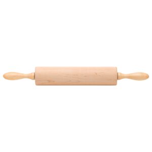 ateco 12275 professional rolling pin, 12-inch barrel, made of solid rock maple, made in the usa
