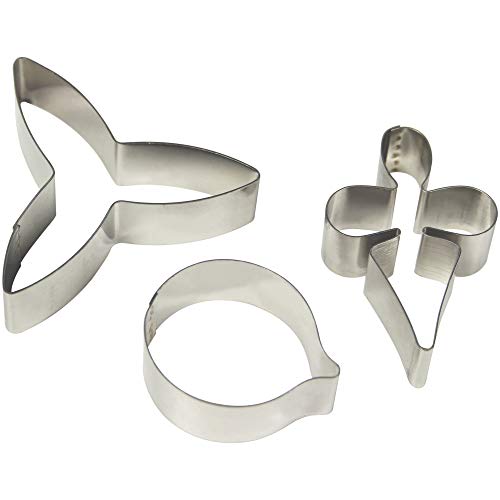 PME Stainless Steel Moth Orchid Petal Cutters, Set of 3, Standard, Silver