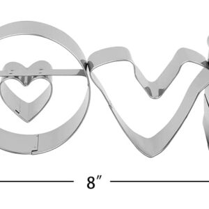 LOVE Cookie Cutter Set - Valentine Cookie Cutters,LOVE Shape Valentines Cookie Cutters for Baking,LOVE Set for Sandwich Cutter,Biscuit Cutter,Pastry Cutter(Valentines Day Cookie Cutters)