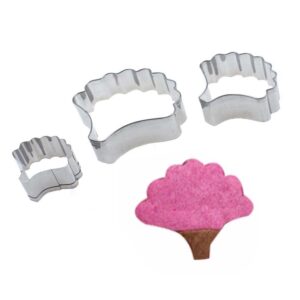 reland sun cake mold carnations flower petal stainless steel cookie fondant cake decorating tools sugar pastry biscuit mold (petal)