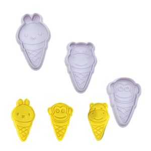 reland sun monkey rabbit hippo cat panda tiger ice cream spring mold cookie stamp pastry tools biscuit moulds (type a)