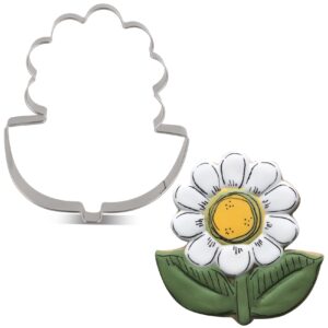 LILIAO Daisy Flower Cookie Cutter - 3.4 x 3.8 inches - Wedding Biscuit Fondant Sandwich Bread Mold Cutters - Stainless Steel - by Janka