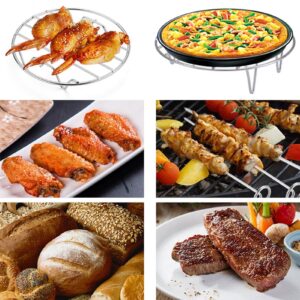 6 7 8 Inch Round Cooking Rack, Round Air Fryer Rack, Round 304 Stainless Steel Cooking Rack, Multi-Purpose Baking Cooling Steaming Grilling Stand Rack for Cookie and Cakes