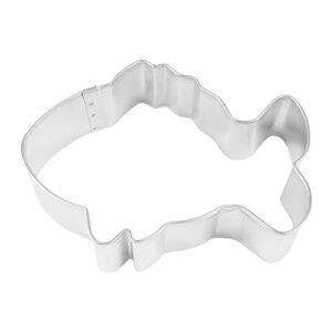 r & m tropical fish tinplated cookie cutter, 3.5-inch, silver
