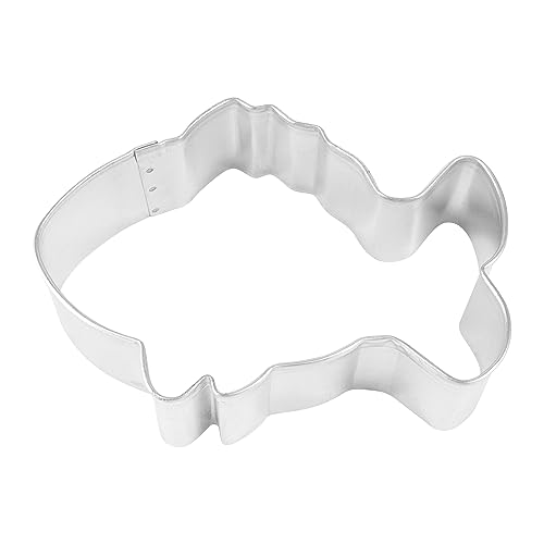 R & M Tropical Fish Tinplated Cookie Cutter, 3.5-Inch, Silver