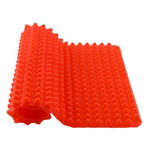 Maserfaliw Pyramid Pan Baking Mat Red Pyramid Pan Nonstick Silicone Baking Mat Mould Cooking Mat Oven Baking Tray, Essential for Home Life, Can Be Used As