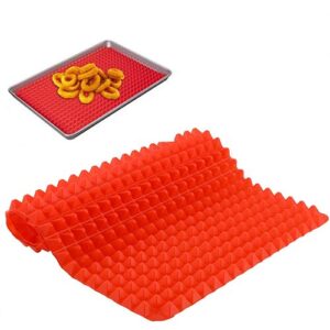 Maserfaliw Pyramid Pan Baking Mat Red Pyramid Pan Nonstick Silicone Baking Mat Mould Cooking Mat Oven Baking Tray, Essential for Home Life, Can Be Used As