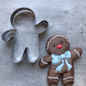 LILIAO Christmas Waving Gingerbread Man Cookie Cutter - Extra Large: 4.2 x 5.6 inches - Stainless Steel