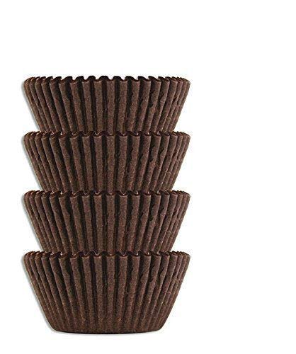 #4 Brown Glassine Paper Candy Cups - Chocolate Peanut Butter Baking Liners (1000)