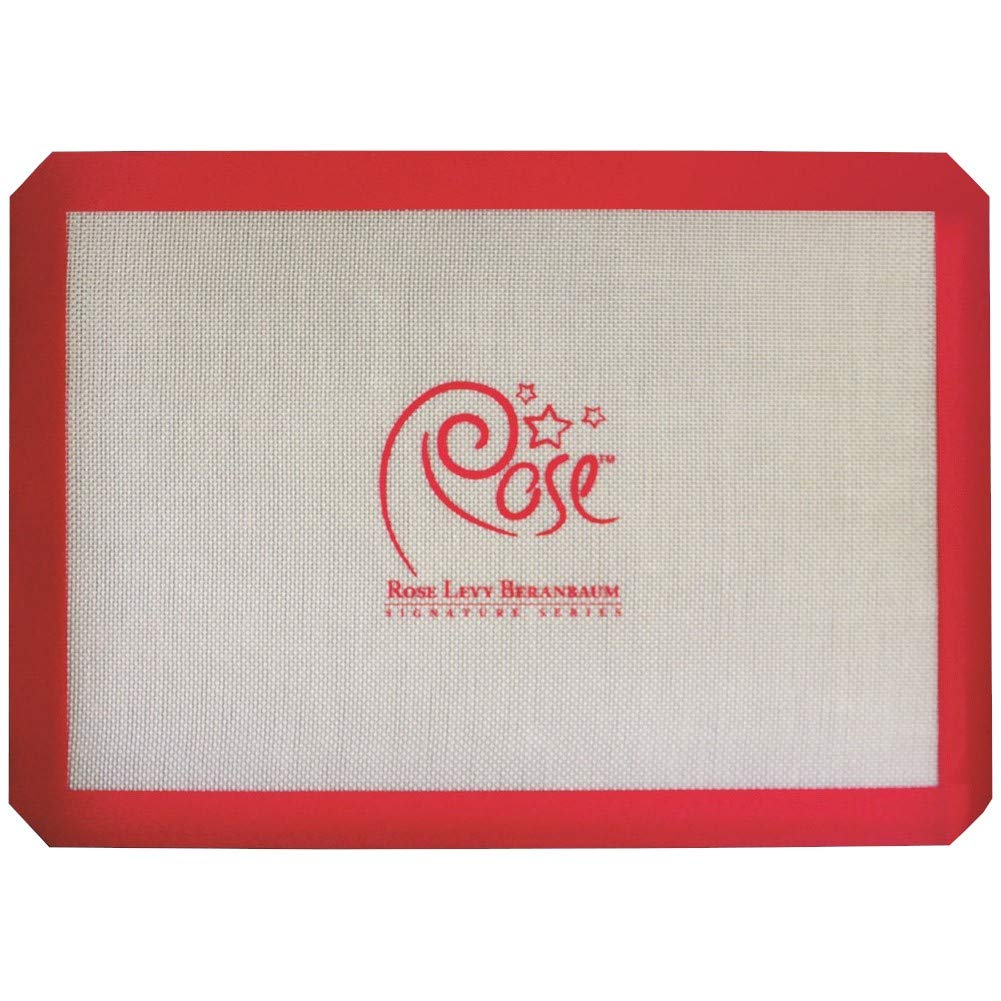 Rose Levy Beranbaum Signature Series Rose's Half 13" x 18" Sheets Non-Stick Silicone Baking Mat, 11.75" x 16.5", Tan