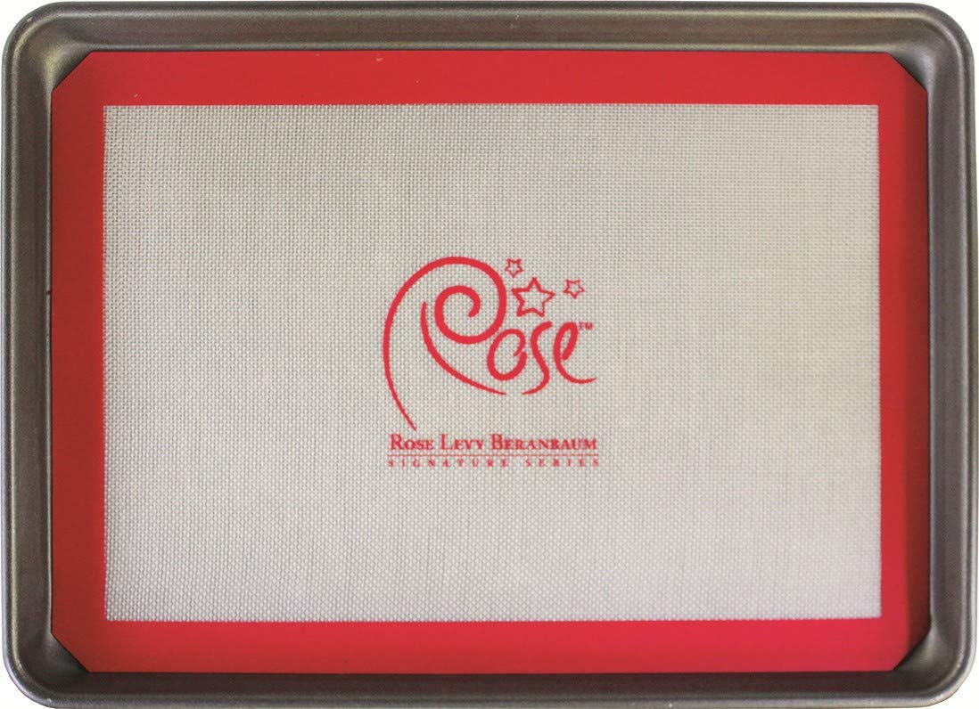 Rose Levy Beranbaum Signature Series Rose's Half 13" x 18" Sheets Non-Stick Silicone Baking Mat, 11.75" x 16.5", Tan