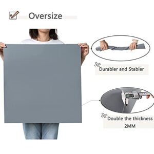 Multipurpose Silicone Mats for Kitchen Counter, Countertop Protector, Heat Resistant Mat for Air Fryer to Site on, 23.6"x23.6"x0.08" Dark Grey