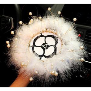 Dashboard Mat, Pearl Feather Base Car Non Slip Mat for Home Decor Ornament