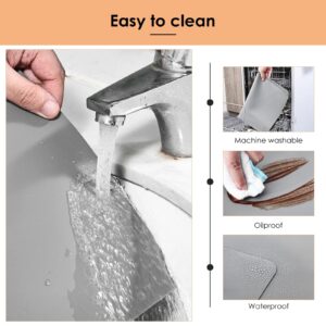 Heat Resistant Mats for Countertop19.6"x27.5“, Large Silicone Mats for Kitchen Counter,Nonslip Silicone Placemat for Countertop Protector, Nonstick Waterproof Craft Mat, Kitchen Table Mat