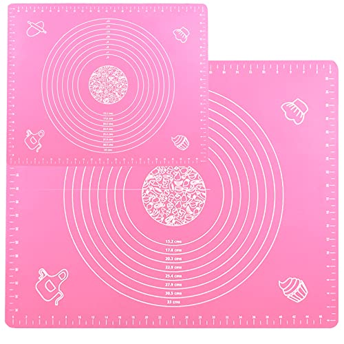 Silicone Baking Mat | Dough Rolling Measurement Mat, Large Size Non-Stick for Pastry, Fondant, Pizza, Pie, Cookie Roll Mat