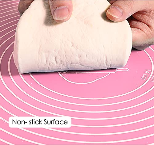 Silicone Baking Mat | Dough Rolling Measurement Mat, Large Size Non-Stick for Pastry, Fondant, Pizza, Pie, Cookie Roll Mat