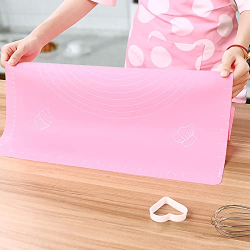 Silicone Baking Mat | Dough Rolling Measurement Mat, Large Size Non-Stick for Pastry, Fondant, Pizza, Pie, Cookie Roll Mat